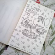 #Spoonchallenge 9 Tea for spoonflower sketch a day challenge.